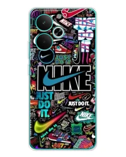 Чехол для Realme 14T с картинкой «Яркий коллаж Nike»