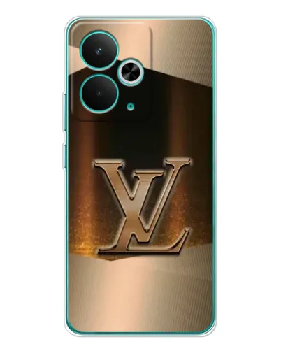 Чехол для Realme 14T с картинкой «LV — золотое сияние»