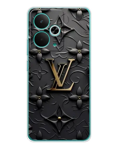 Чехол для Realme 14T с картинкой «Кожаная текстура LV»