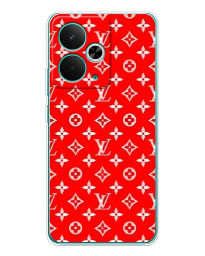 Чехол для Realme 14T с картинкой «Яркий паттерн LV»