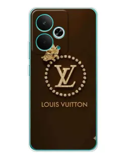 Чехол для Realme 14T с картинкой «LV — золотая печать»