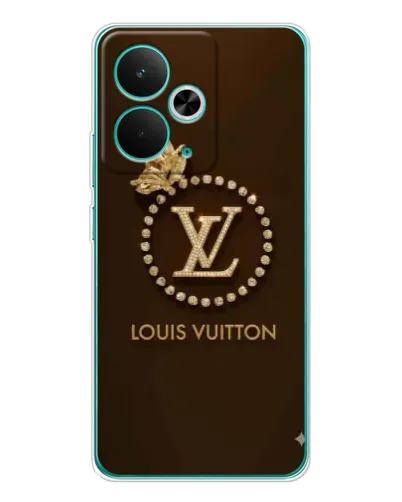 Чехол для Realme 14T с картинкой «LV — золотая печать»