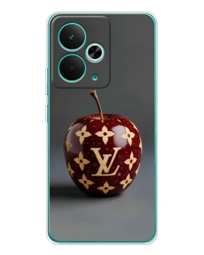 Чехол для Realme 14T с картинкой «Красное яблоко LV»
