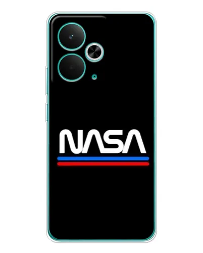 Чехол для Realme 14T с картинкой «NASA — классика Red Blue»
