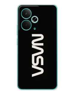 Чехол для Realme 14T с картинкой «NASA — вертикальный логотип»