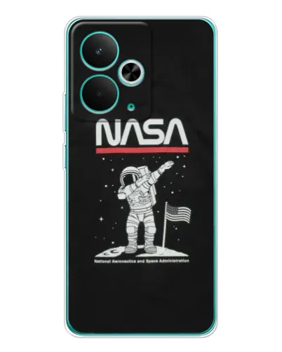 Чехол для Realme 14T с картинкой «NASA — шагаем по Луне»