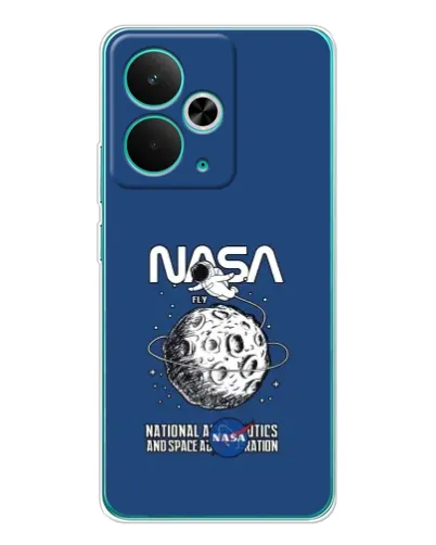 Чехол для Realme 14T с картинкой «NASA — лунная миссия»