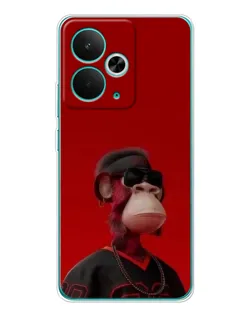 Чехол для Realme 14T с картинкой «Bored Ape в красном»