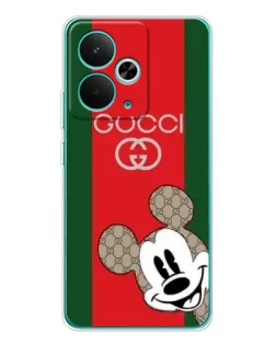 Чехол для Realme 14T с картинкой «Gucci — полосы и Микки» Чехол для Realme 14T с картинкой «Gucci — полосы и Микки»