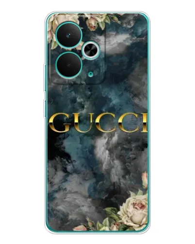 Чехол для Realme 14T с картинкой «Абстрактные цветы Gucci»