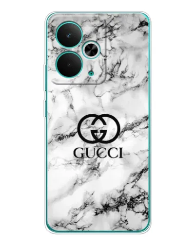 Чехол для Realme 14T с картинкой «Gucci — мраморный шик»