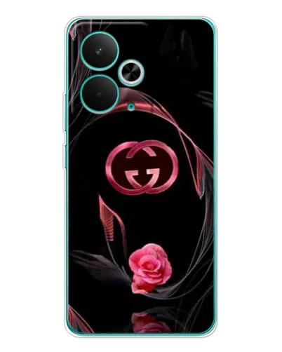 Чехол для Realme 14T с картинкой «Gucci — неоновая роза»