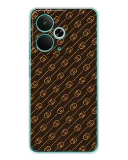 Чехол для Realme 14T с картинкой «Gucci — золотые диагонали» Чехол для Realme 14T с картинкой «Gucci — золотые диагонали»