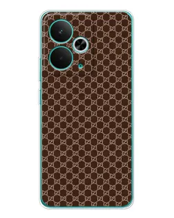 Чехол для Realme 14T с картинкой «Gucci — шоколадная сетка» Чехол для Realme 14T с картинкой «Gucci — шоколадная сетка»