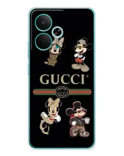 Чехол для Realme 14T с картинкой «Gucci — герои Disney и монограмма» Чехол для Realme 14T с картинкой «Gucci — герои Disney и монограмма»