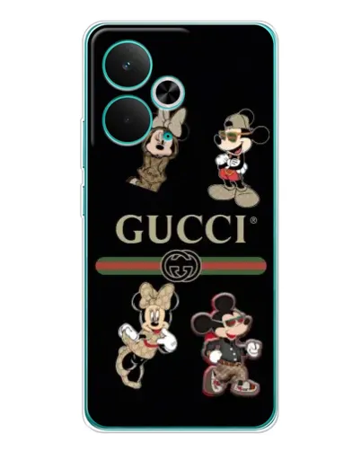 Чехол для Realme 14T с картинкой «Gucci — герои Disney и монограмма» Чехол для Realme 14T с картинкой «Gucci — герои Disney и монограмма»