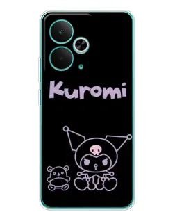 Чехол для Realme 14T с картинкой «Kuromi — черный минимализм» Чехол для Realme 14T с картинкой «Kuromi — черный минимализм»