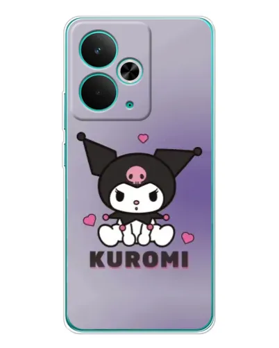 Чехол для Realme 14T с картинкой «Kuromi — фиолетовый арт»