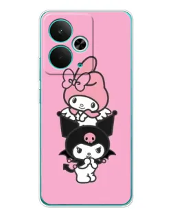 Чехол для Realme 14T с картинкой «My Melody и Kuromi» Чехол для Realme 14T с картинкой «My Melody и Kuromi»