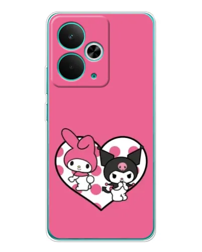 Чехол для Realme 14T с картинкой «Kuromi и My Melody»