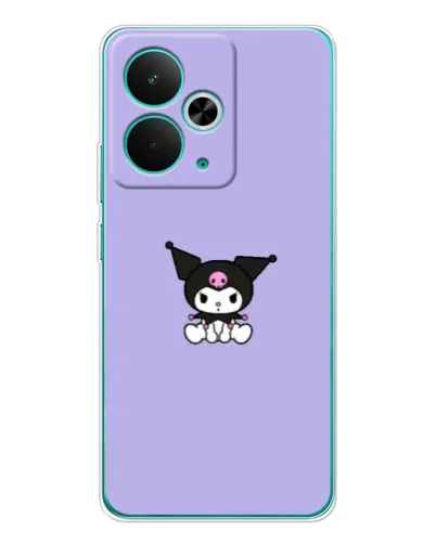 Чехол для Realme 14T с картинкой «Kuromi — фиолетовый минимализм»