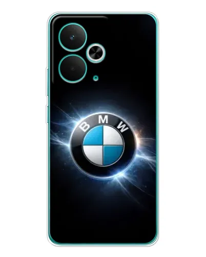 Чехол для Realme 14T с картинкой «BMW — неоновое сияние»