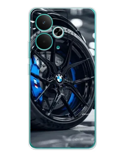 Чехол для Realme 14T с картинкой «Колесо BMW вблизи»