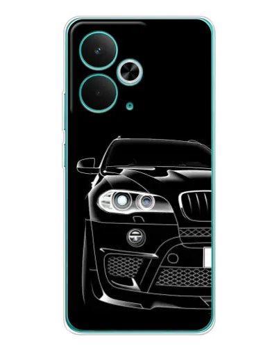 Чехол для Realme 14T с картинкой «Темный силуэт BMW»