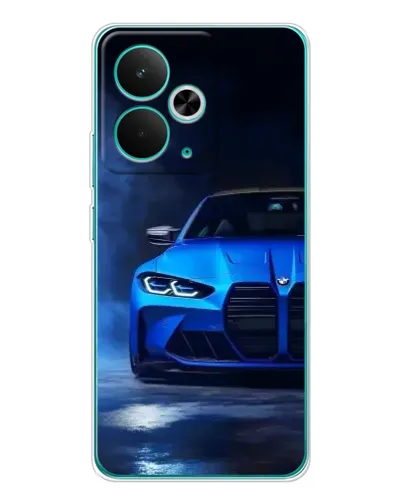 Чехол для Realme 14T с картинкой «Голубая BMW M4»