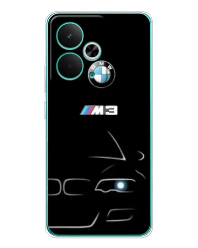 Чехол для Realme 14T с картинкой «Минималистичный принт BMW M3»