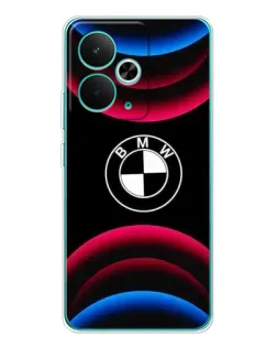 Чехол для Realme 14T с картинкой «Логотип BMW и неоновые дуги» Чехол для Realme 14T с картинкой «Логотип BMW и неоновые дуги»