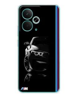 Чехол для Realme 14T с картинкой «Силуэт BMW в темноте» Чехол для Realme 14T с картинкой «Силуэт BMW в темноте»