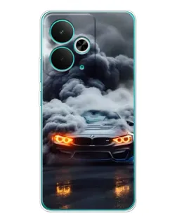Чехол для Realme 14T с картинкой «BMW в дыму» Чехол для Realme 14T с картинкой «BMW в дыму»