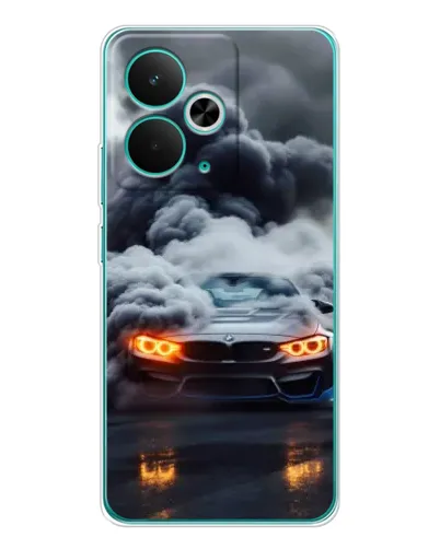 Чехол для Realme 14T с картинкой «BMW в дыму»