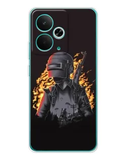 Чохол для Realme 14T з картинкою «PUBG — вогняний силует»