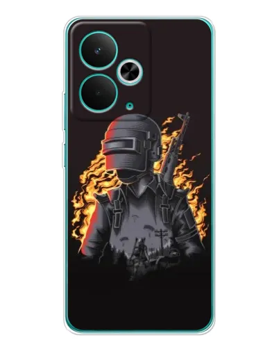 Чохол для Realme 14T з картинкою «PUBG — вогняний силует» Чохол для Realme 14T з картинкою «PUBG — вогняний силует»