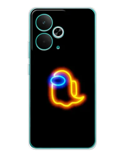 Чохол для Realme 14T з картинкою «Among Us неонове сяйво»