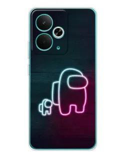 Чохол для Realme 14T з картинкою «Among Us неон-арт»