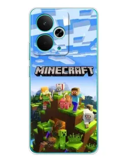 Чохол для Realme 14T з картинкою «Minecraft класичний світ»