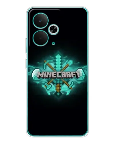 Чохол для Realme 14T з картинкою «Minecraft Diamond лого» Чохол для Realme 14T з картинкою «Minecraft Diamond лого»
