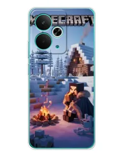 Чохол для Realme 14T з картинкою «Зимовий Minecraft»