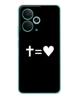 Чохол для Realme 14T з картинкою «Хрест та Серце»