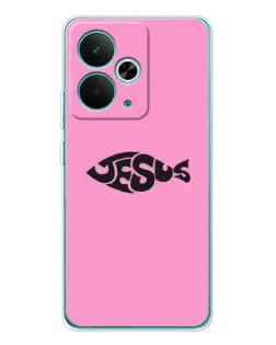 Чохол для Realme 14T з картинкою «Рожевий символ Jesus»