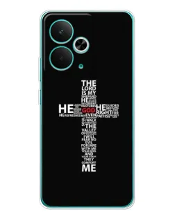 Чехол для Realme 14T с картинкой «Текстовый крест» Чехол для Realme 14T с картинкой «Текстовый крест»