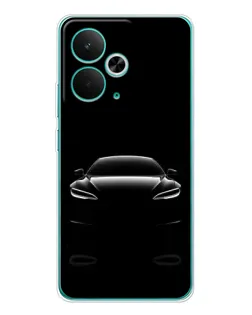 Чехол для Realme 14T с картинкой «Силуэт Tesla Night»