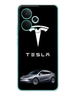 Чехол для Realme 14T с картинкой «Tesla Model Y»