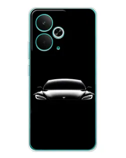 Чехол для Realme 14T с картинкой «Фары Tesla Night»