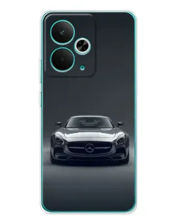 Чехол для Realme 14T с картинкой «Mercedes на черном»
