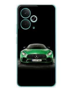 Чехол для Realme 14T с картинкой «Mercedes — неоновый лого»