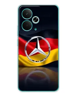 Чехол для Realme 14T с картинкой «Mercedes — флаг Германии»